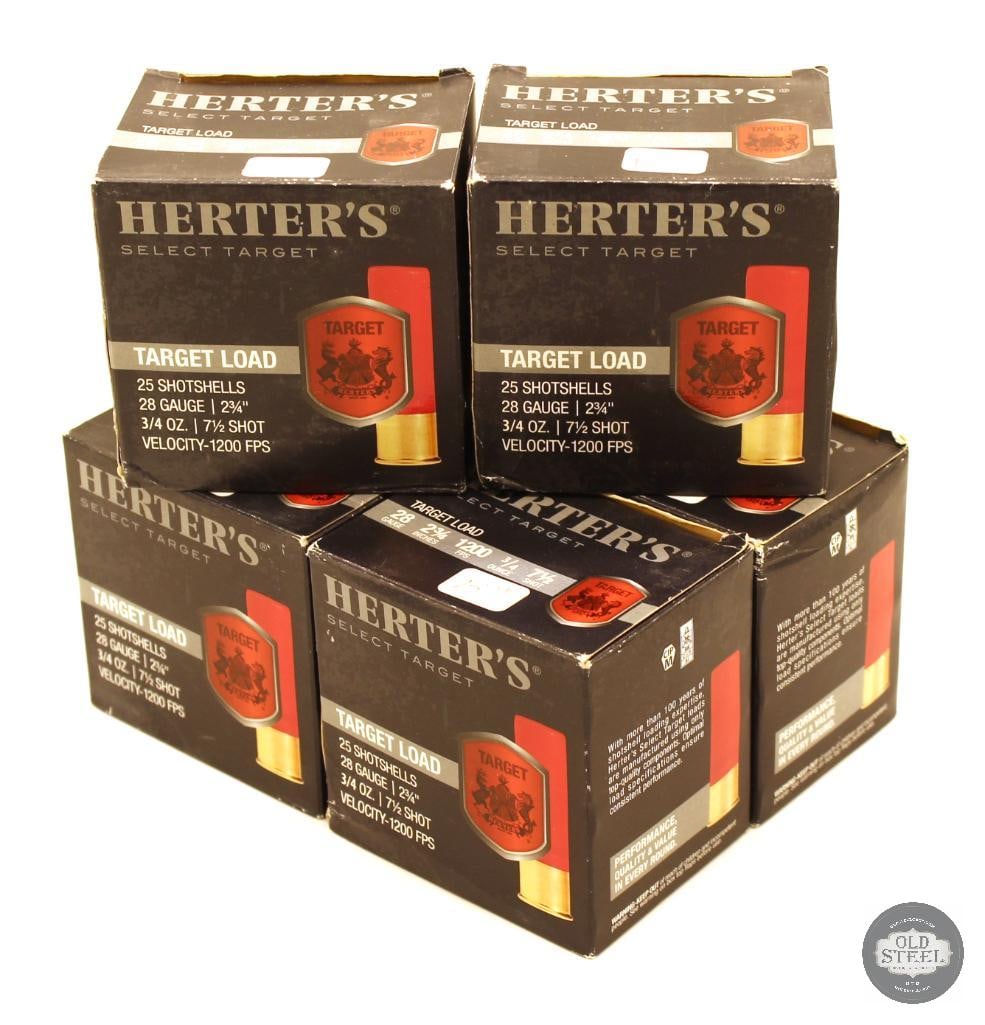150rds Herter's 28ga Target Load Ammunition: 150rds Herter's 28ga Target Load Ammunition THIS ITEM IS AS PICTURED WITH NO FURTHER ATTACHMENTS. ALL SALES ARE FINAL. PLEASE REFER TO THE AUCTION DESCRIPTION, LOT #1 DESCRIPTION AND