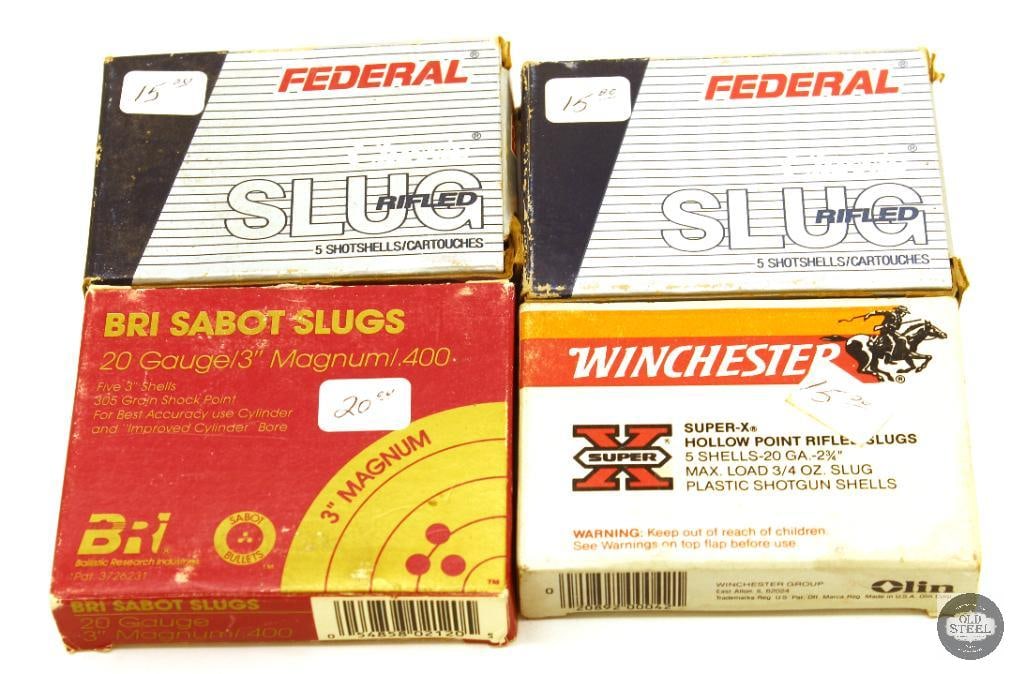 20rds 20ga Shotgun Ammunition - Federal, Winchester, Bri (1 of 1)