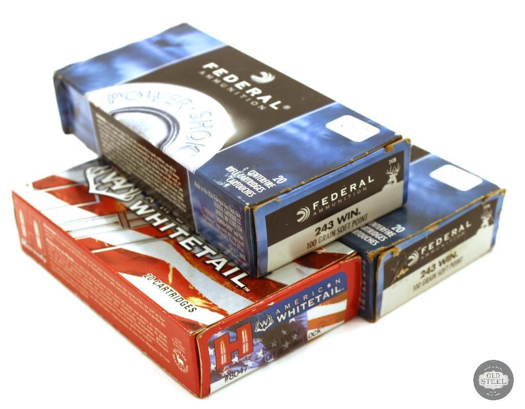 58rds 243WIN 100gr SP Ammunition (1 of 1)