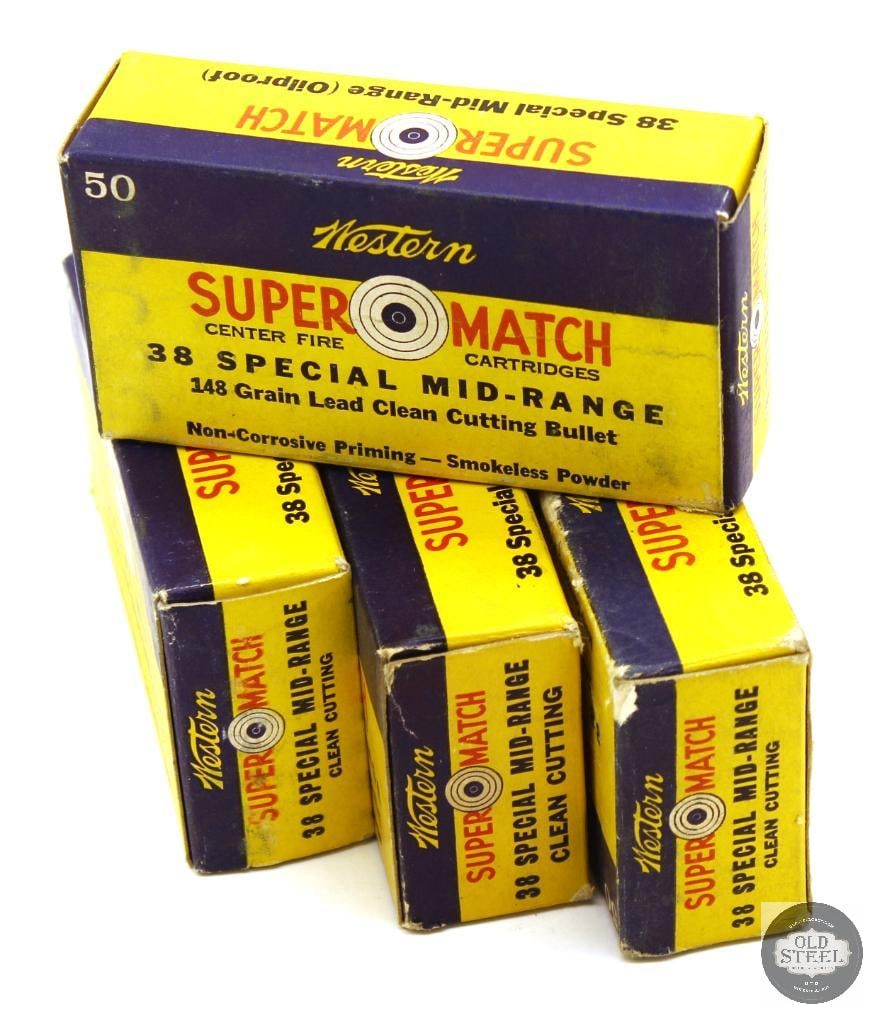200rds Vintage Western 38 Special 148gr Lead Clean Cutting Ammunition: 200rds Vintage Western 38 Special 148gr Lead Clean Cutting Ammunition THIS ITEM IS AS PICTURED WITH NO FURTHER ATTACHMENTS. ALL SALES ARE FINAL. PLEASE REFER TO THE AUCTION DESCRIPTION,