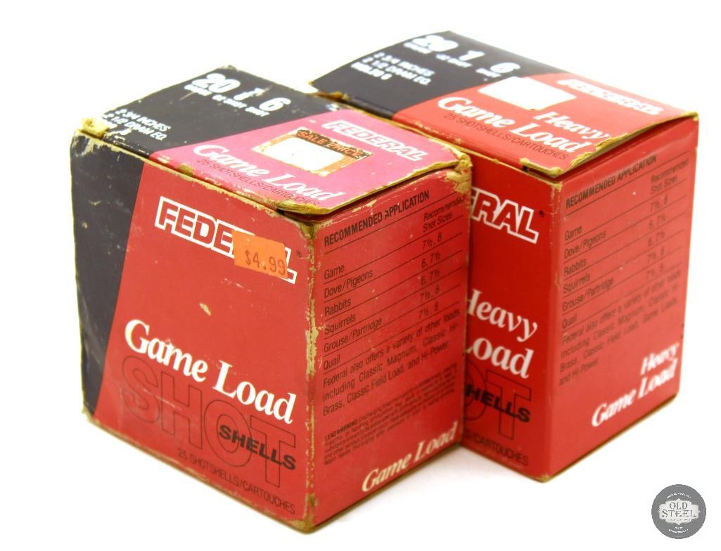 50rds Federal 20ga 2-3/4in No. 6 Shot Ammunition: 50rds Federal 20ga 2-3/4in No. 6 Shot Ammunition THIS ITEM IS AS PICTURED WITH NO FURTHER ATTACHMENTS. ALL SALES ARE FINAL. PLEASE REFER TO THE AUCTIO