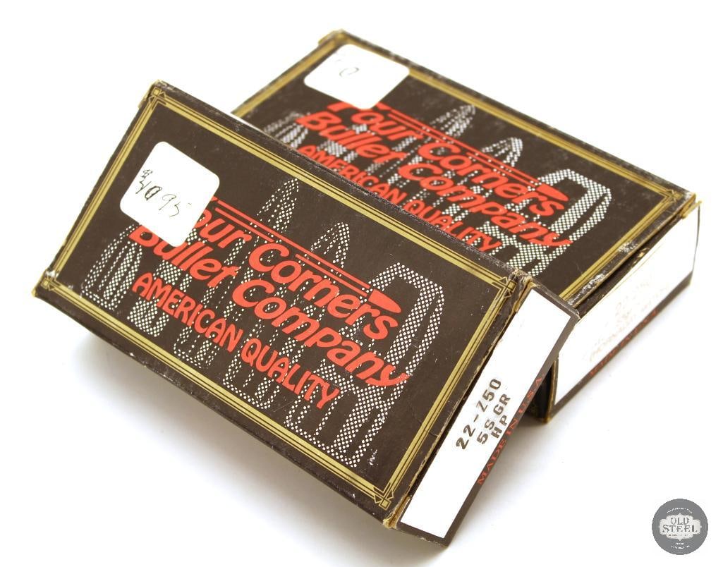 40rds Four Corners Bullet Company 22-250 REM Ammunition: 40rds Four Corners Bullet Company 22-250 REM Ammunition THIS ITEM IS AS PICTURED WITH NO FURTHER ATTACHMENTS. ALL SALES ARE FINAL. PLEASE REFER TO THE
