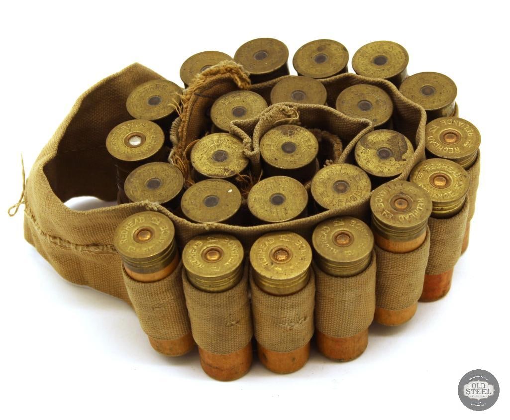 24rds Paper Shell 12ga Vintage Ammunition in Shell Belt (1 of 2)
