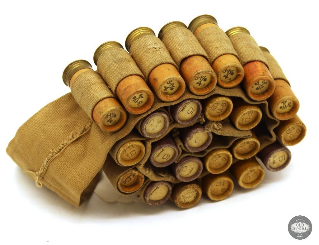 24rds Paper Shell 12ga Vintage Ammunition in Shell Belt - 2