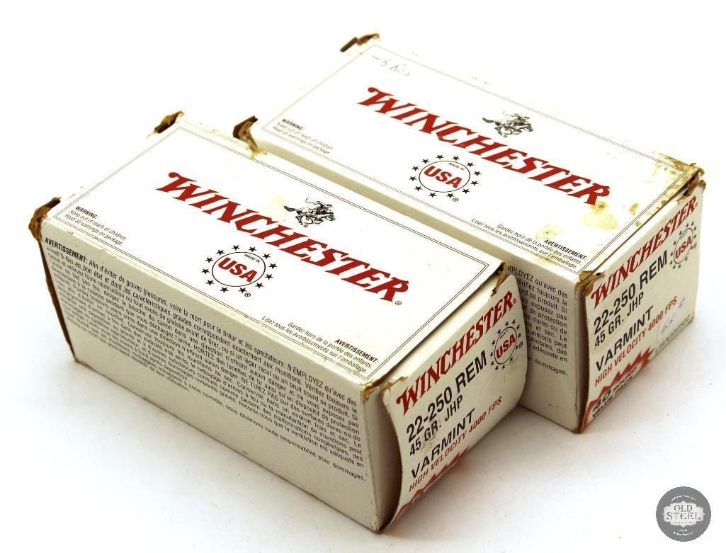 75rds Winchester 22-250 REM 45gr JHP Ammunition (1 of 1)