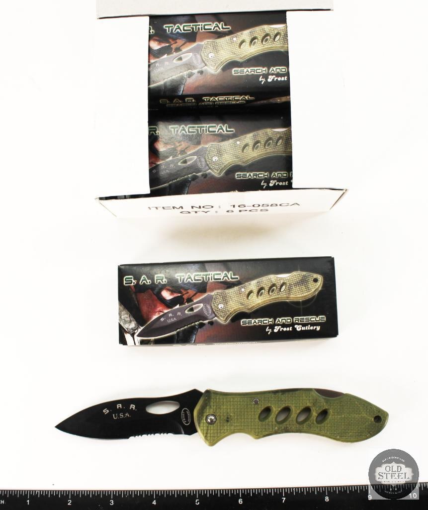 6 Pack Frost Cutlery Search and Rescue Tactical Folding Knives NIB (1 of 3)