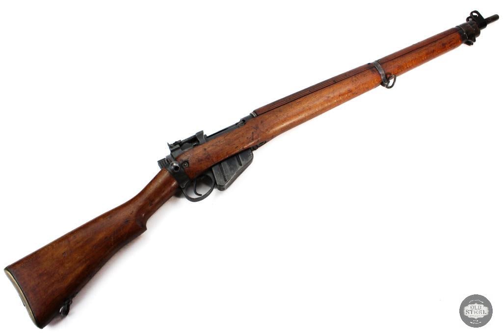 Enfield No.4 Mk.1 303 Brit WWII Mfg 1944 C&R: Enfield No. 4 Mk I rifle in 303 British. Finish is showing some expected surface wear on both wood and steel. Bore is good with good rifling. Cycles well. 
