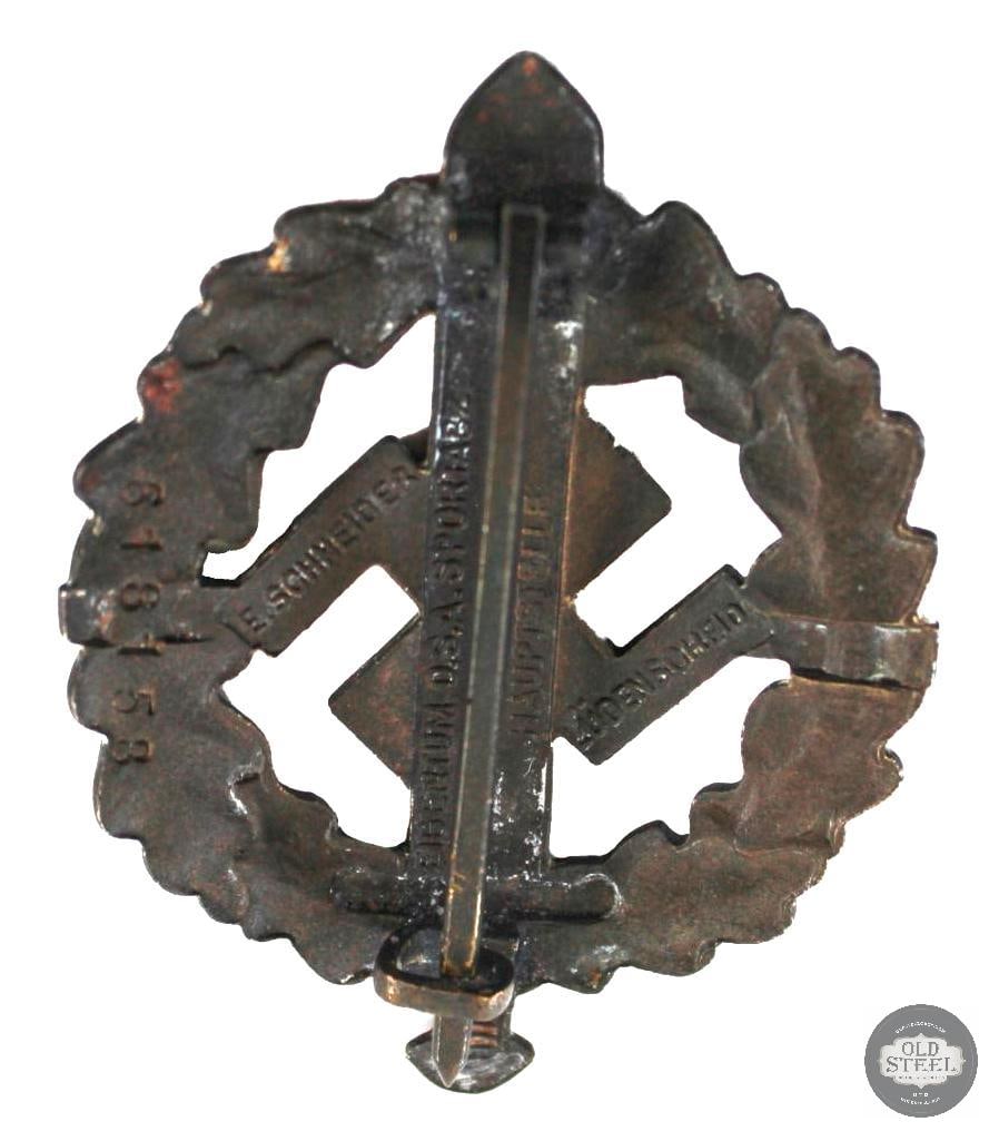 Original SA Sports Badge - Bronze WWII German Third Reich - 2