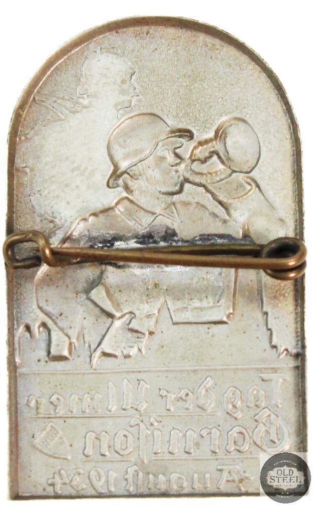 "Tag der Ulmer Garnison 1934" Speech badge for 5th of august 1934 Blechabzeichen WWII German - 2
