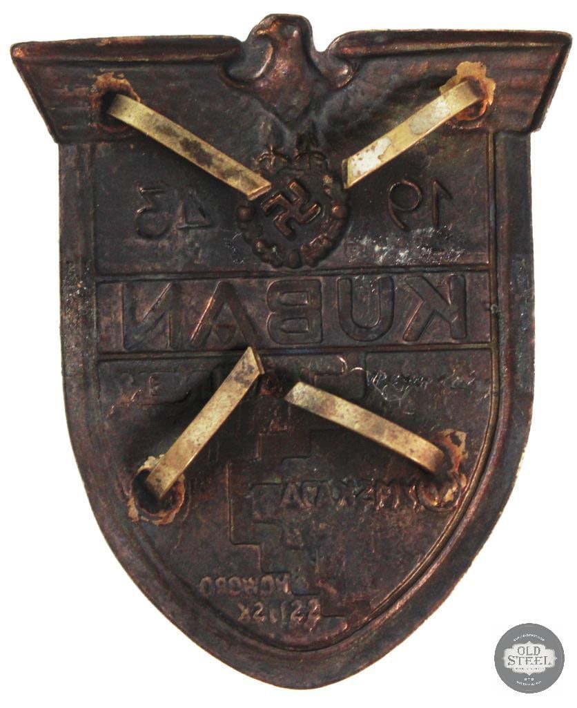 Original german WWII Kuban Bridgehead shield badge - 2