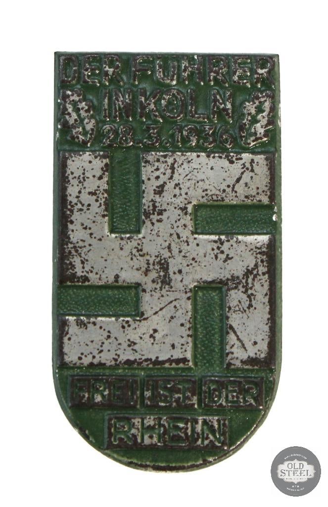 painted steel german der Fuher in koln 1936 tinnie WWII German Tinnie: painted steel german der Fuher in koln 1936 tinnie WWII German Tinnie THIS ITEM IS AS PICTURED WITH NO FURTHER ATTACHMENTS. ALL SALES ARE FINAL. PLEASE REFER TO THE AUCTION DESCRIPTION, LOT