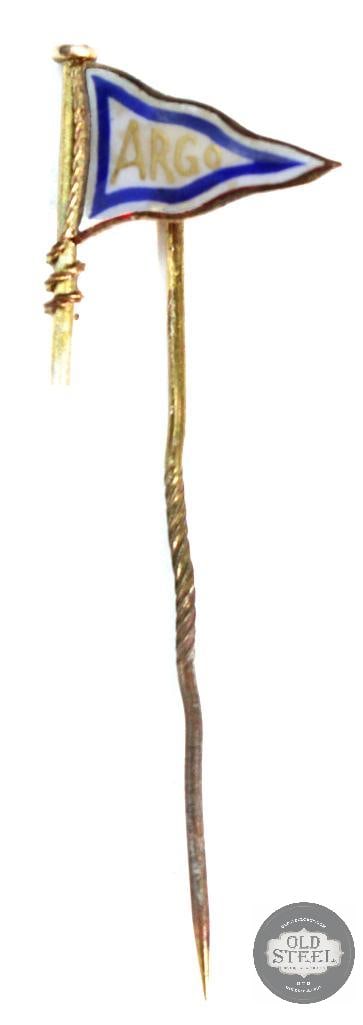 WWII ARGO stick pin: WWII ARGO stick pin THIS ITEM IS AS PICTURED WITH NO FURTHER ATTACHMENTS. ALL SALES ARE FINAL. PLEASE REFER TO THE AUCTION DESCRIPTION, LOT #1 DESCRIPTION AND TERMS OF SALE BEFORE BIDDING. 
