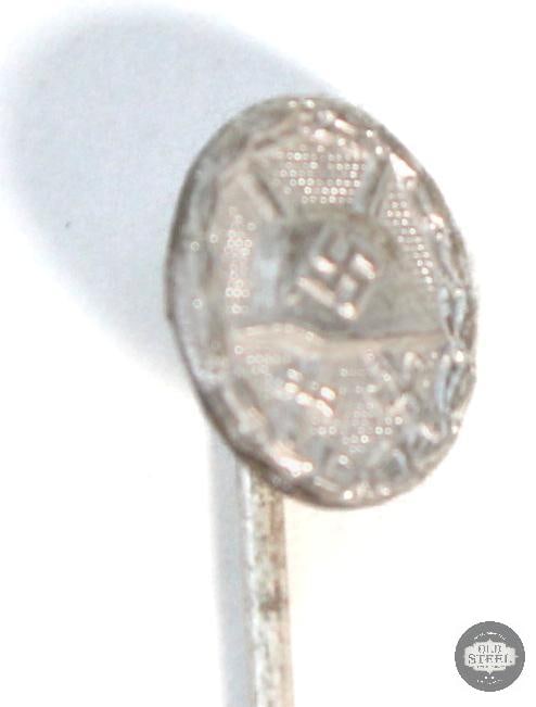 Silver Wound badge stick pin WWII German - 2