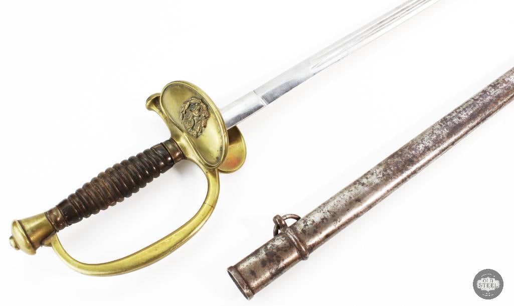 French Officers Sword W/ Folding Guard & Scabbard (1 of 9)