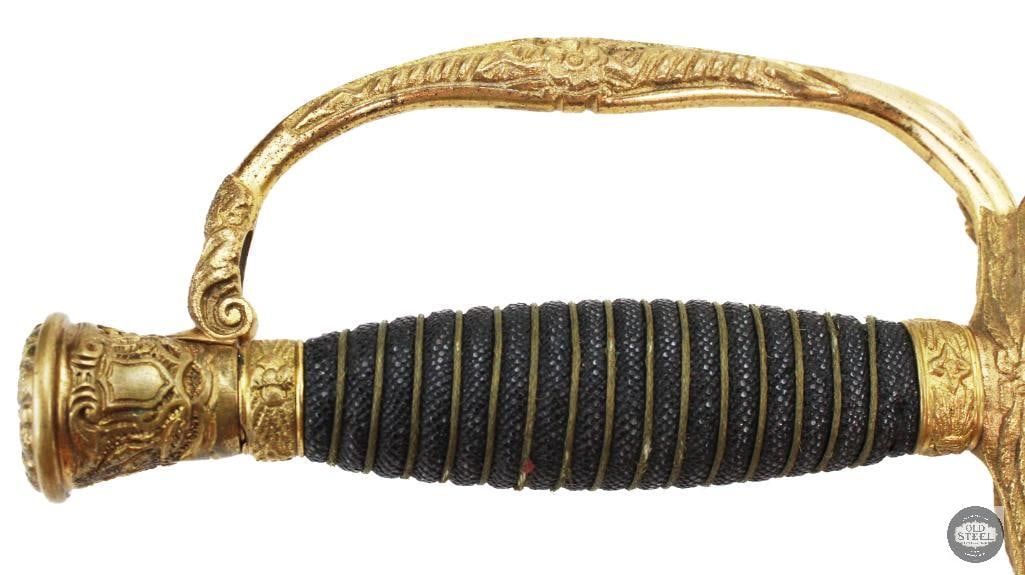 Civil War Era M1860 Officer's Dress Parade Sword W/ Scabbard - 4