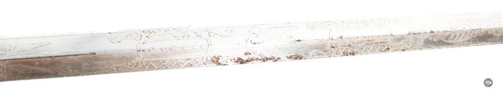 Civil War Era M1860 Officer's Dress Parade Sword W/ Scabbard - 7