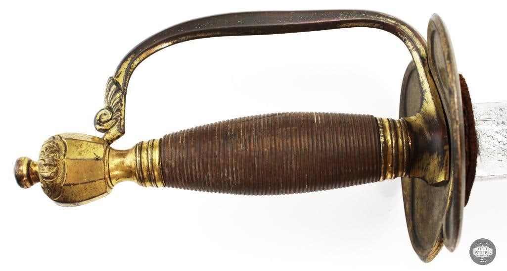 Unknown Make Possibly British Sword MFG C. 1800's Marked "Warranted" - 2