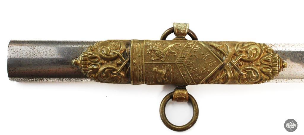 Patriachs Militant Independant Order of Odd Fellows Ceremonial Sword & Scabbard - 13