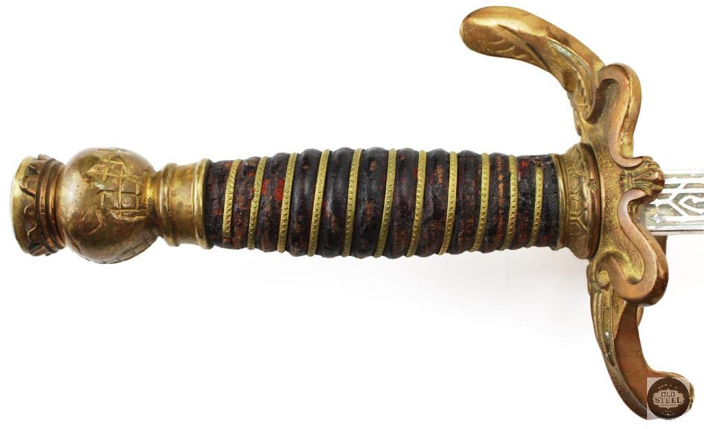 Patriachs Militant Independant Order of Odd Fellows Ceremonial Sword & Scabbard - 4