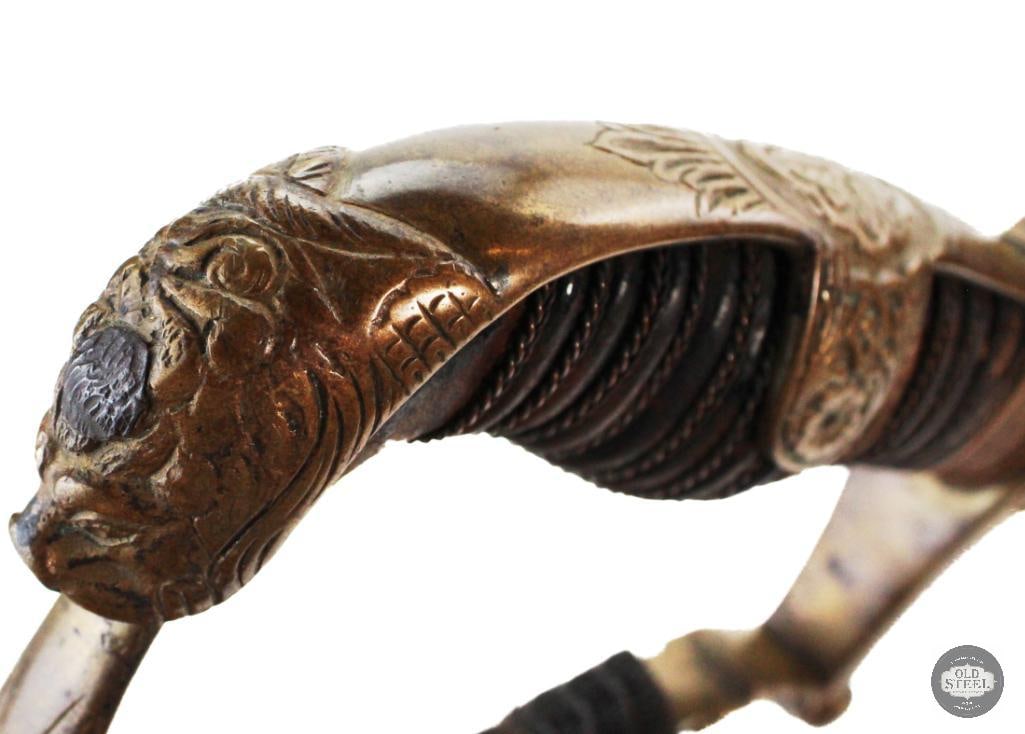 German / Prussian Military Sabre W/ Scabbard & Sword Knot - 10