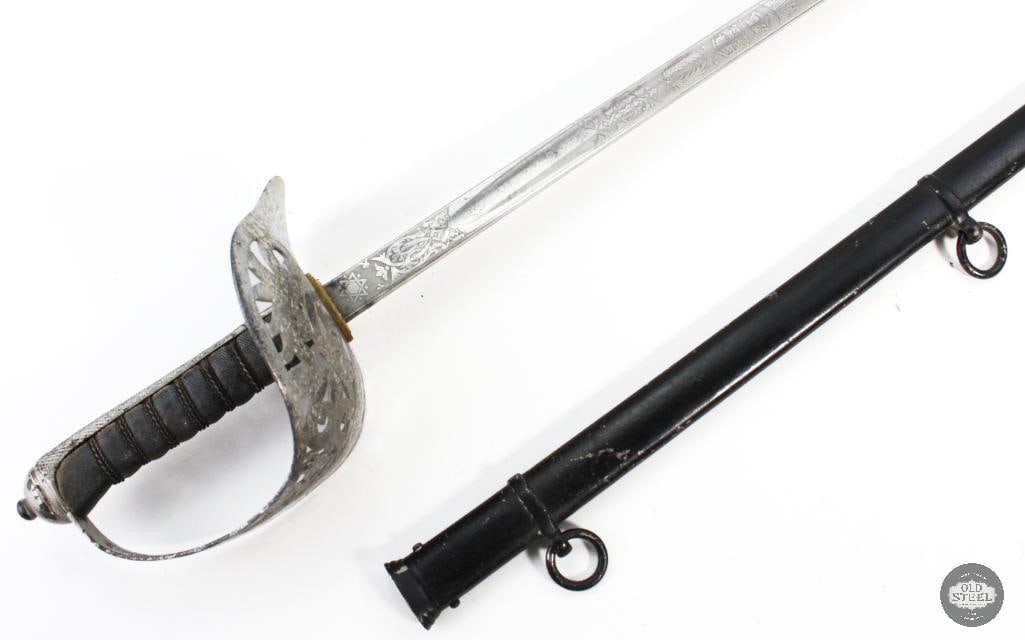 British Made 1895 Pattern Army Officers Sword W/ Scabbard (1 of 13)