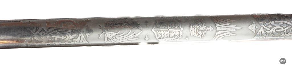 British Made 1895 Pattern Army Officers Sword W/ Scabbard - 5