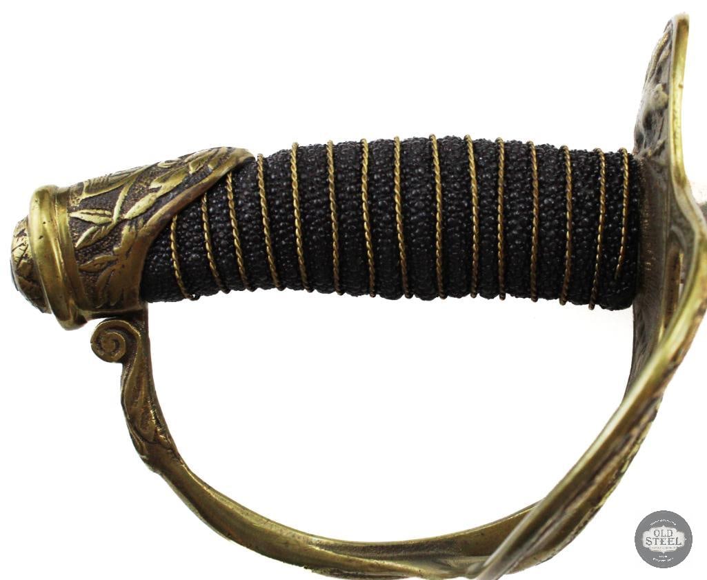 U.S. Model 1872 Cavalry Officer Sword W.A. Raymond New-York W/ Scabbard & Belt - 2