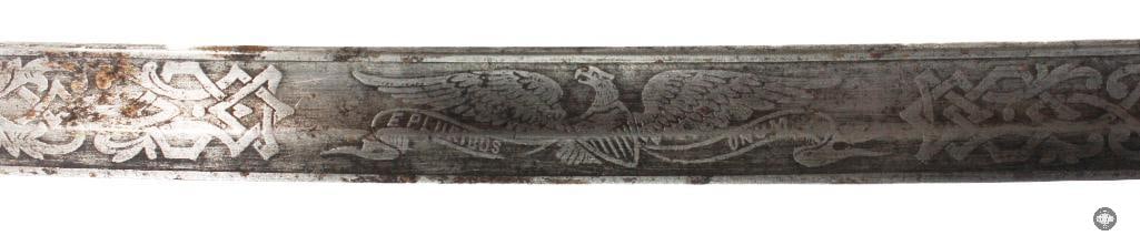 U.S. Model 1872 Cavalry Officer Sword W.A. Raymond New-York W/ Scabbard & Belt - 8