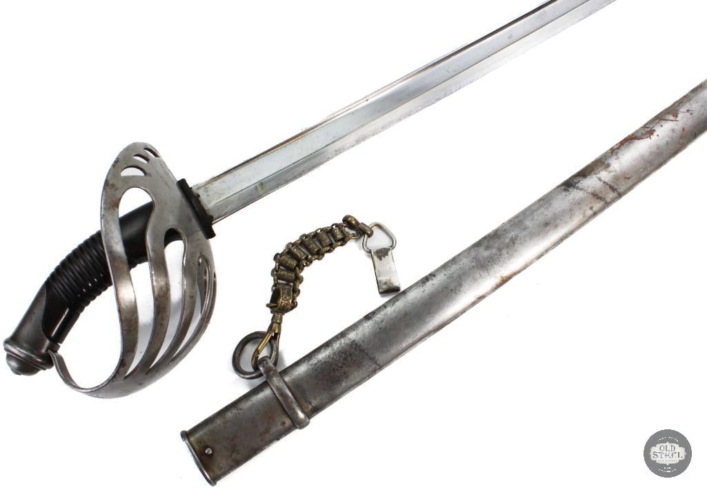 French Made Chilean 1890 Cavalry Trooper Sabre W/ Scabbard (1 of 15)