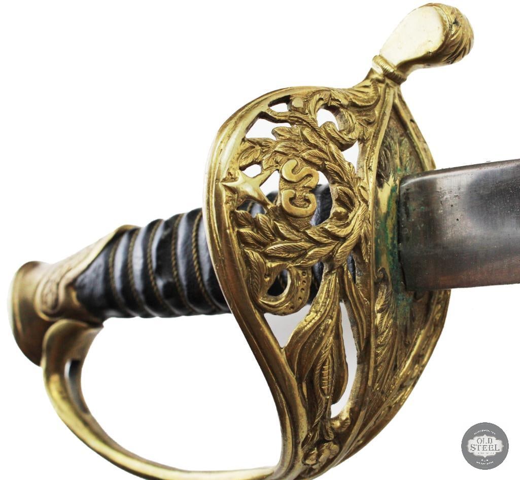 M1850 Civil War Officer's Sword W/ Scabbard - New Made - 3
