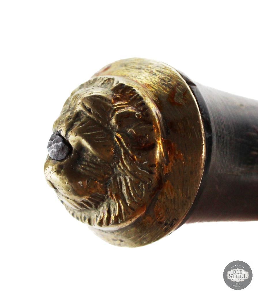 Handmade Cane Sword With Brass Fittings - 25 Inch Blade - 7