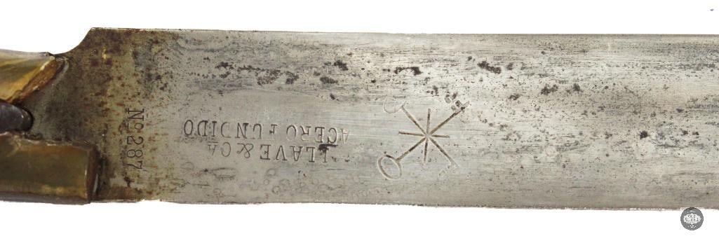 Llave & Ca. Hunting Sword W/ Bone Grips - 26.5 Inch Blade - 7