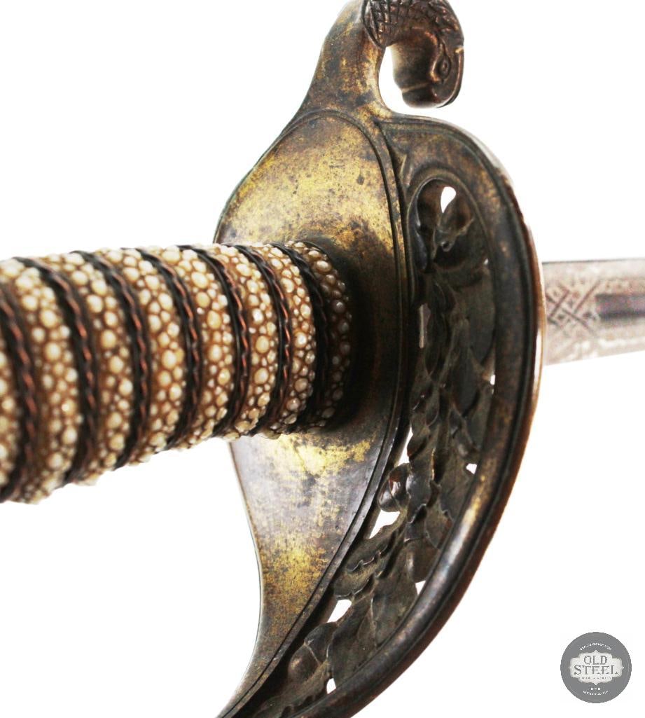 Civil War Era U.S. Navy 1852 Officer Sword - Made by Baron - 8