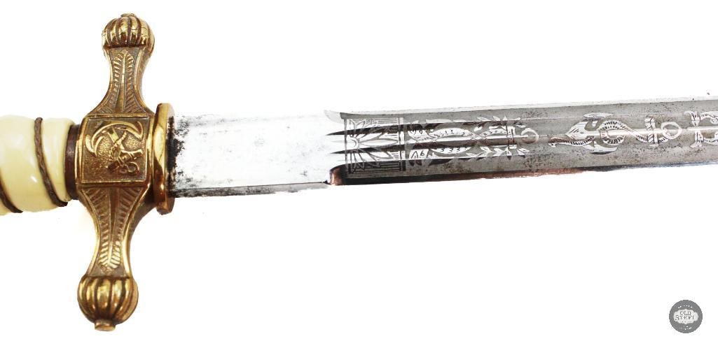 WW2 German Kriegsmarine Dirk W/ Sheath - Eikhorn - 3