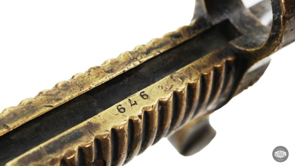 U.S. Collins & Co. Plymouth Rifle Bayonet Yatagan Style W/ Scabbard - 7