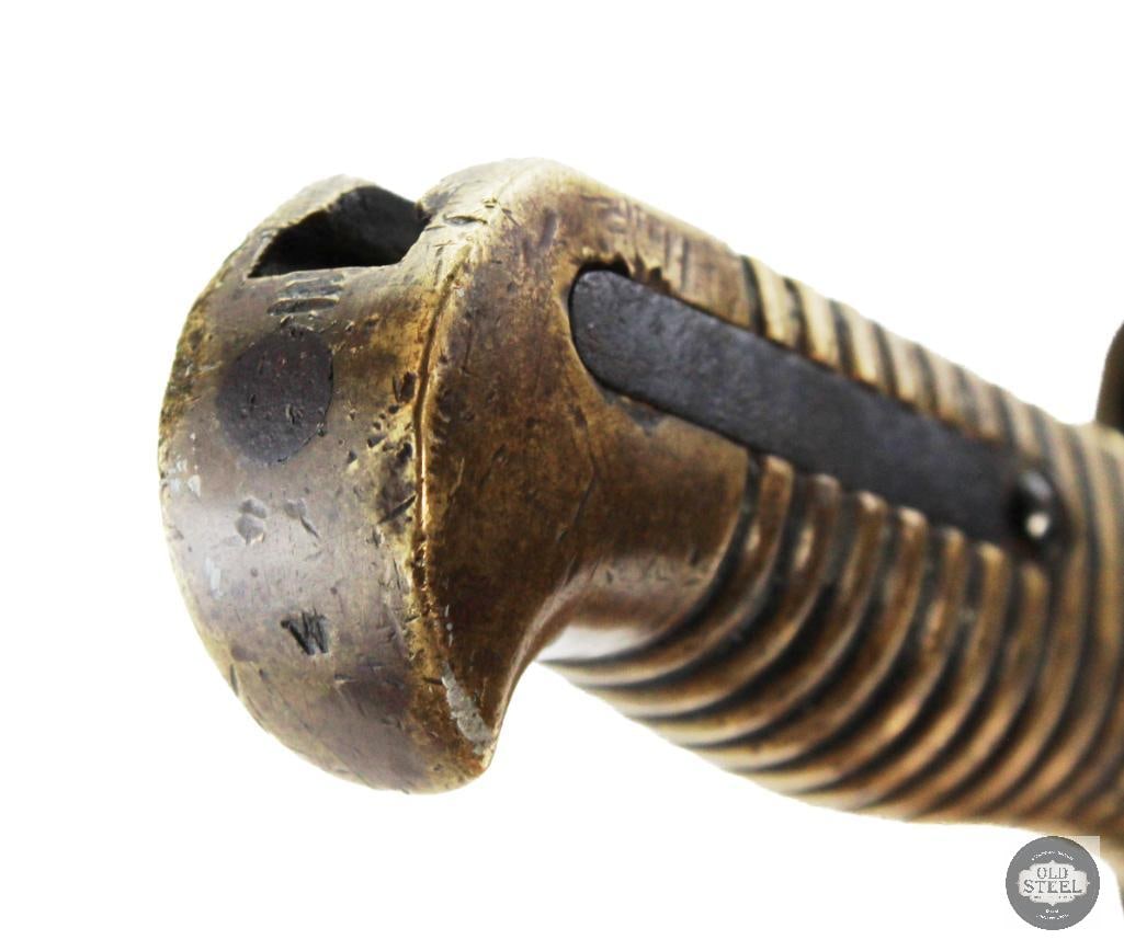 U.S. Collins & Co. Plymouth Rifle Bayonet Yatagan Style W/ Scabbard - 8