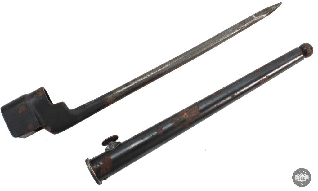 British Made No4 Mk1 "Pig Sticker" Style Spike Bayonet W/ Scabbard (1 of 3)