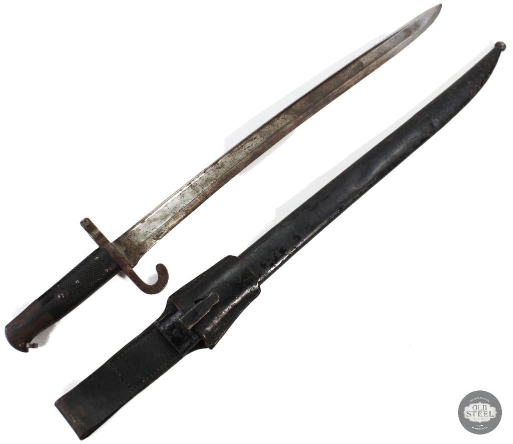 Austrian M1873 Werdl Rifle NCO's Saber Bayonet W/ Scabbard & Frog (1 of 13)