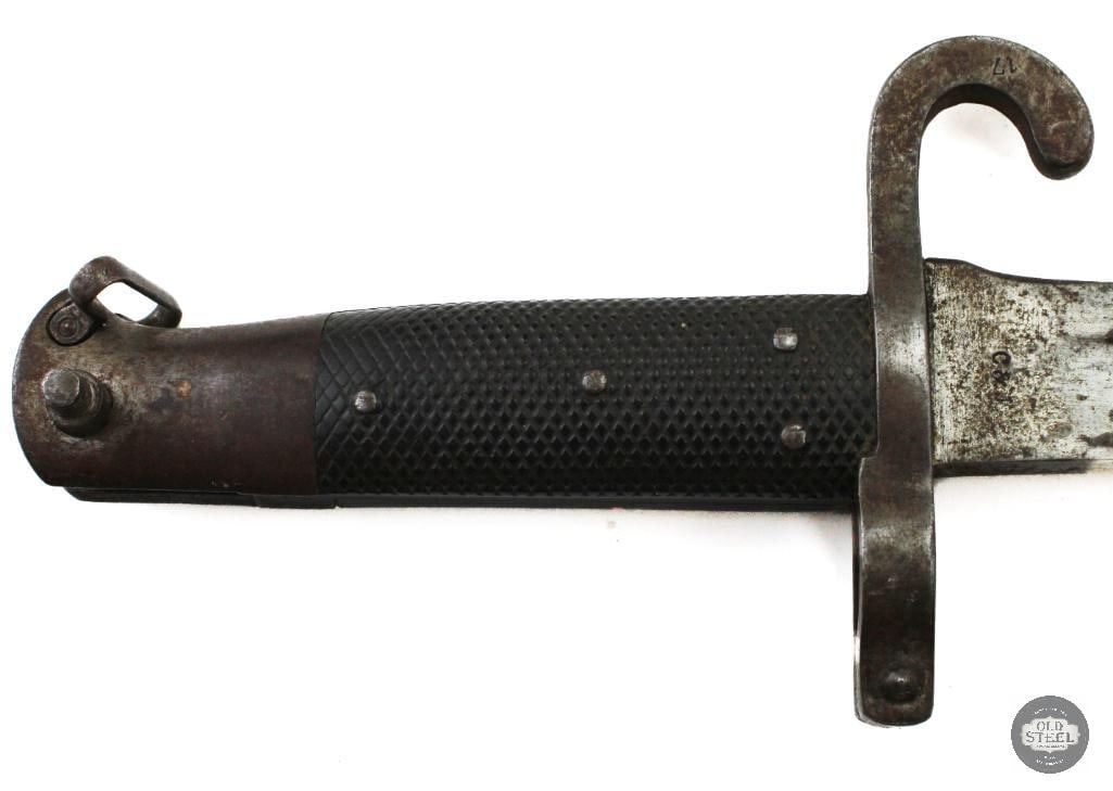 Austrian M1873 Werdl Rifle NCO's Saber Bayonet W/ Scabbard & Frog - 5