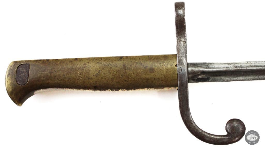 Uruguayan M1900 Cruciform Bayonet Brass Handle - 2