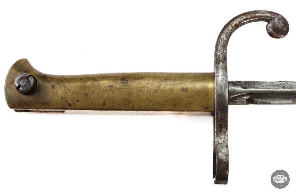 Uruguayan M1900 Cruciform Bayonet Brass Handle - 4