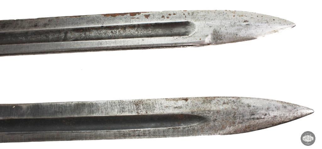 Two 10 Inch M1 Garand Bayonets W/O Hardware UC & AFH - 3