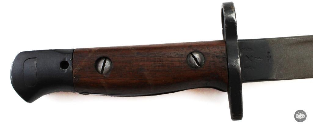 British Made Chapman Model of 1907 Bayonet W/ Green Leather Scabbard No1 Mk3 Lee Enfield - 2