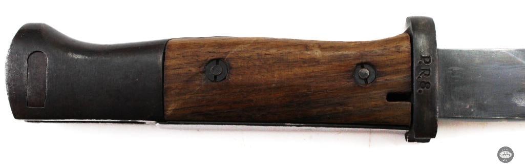 WW2 Era German Unit Marked K98K Bayonet W/ Scabbard - 10 Inch Blade - 17