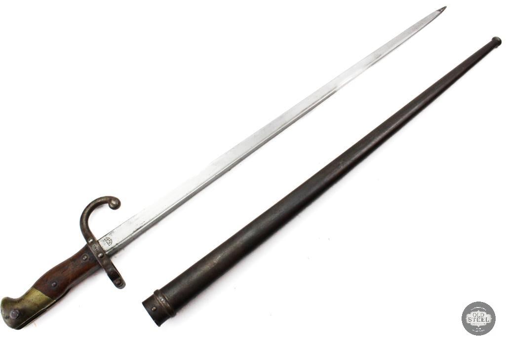 Original French Yataghan Sword Bayonet - 22.5 Inch Blade - 10