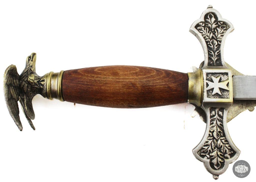 Knights of Columbus Parade Sword With Scabbard - 28 Inch Blade - 15