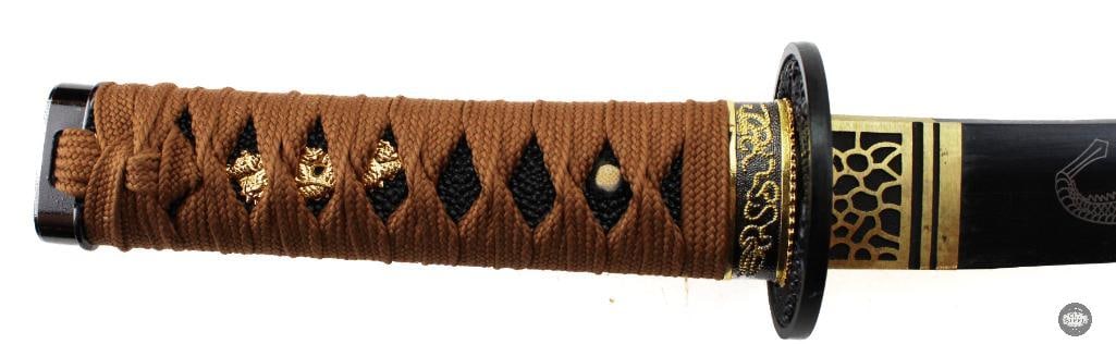 Japanese Style Short Sword With Scabbard - 12 Inch Blade - 4