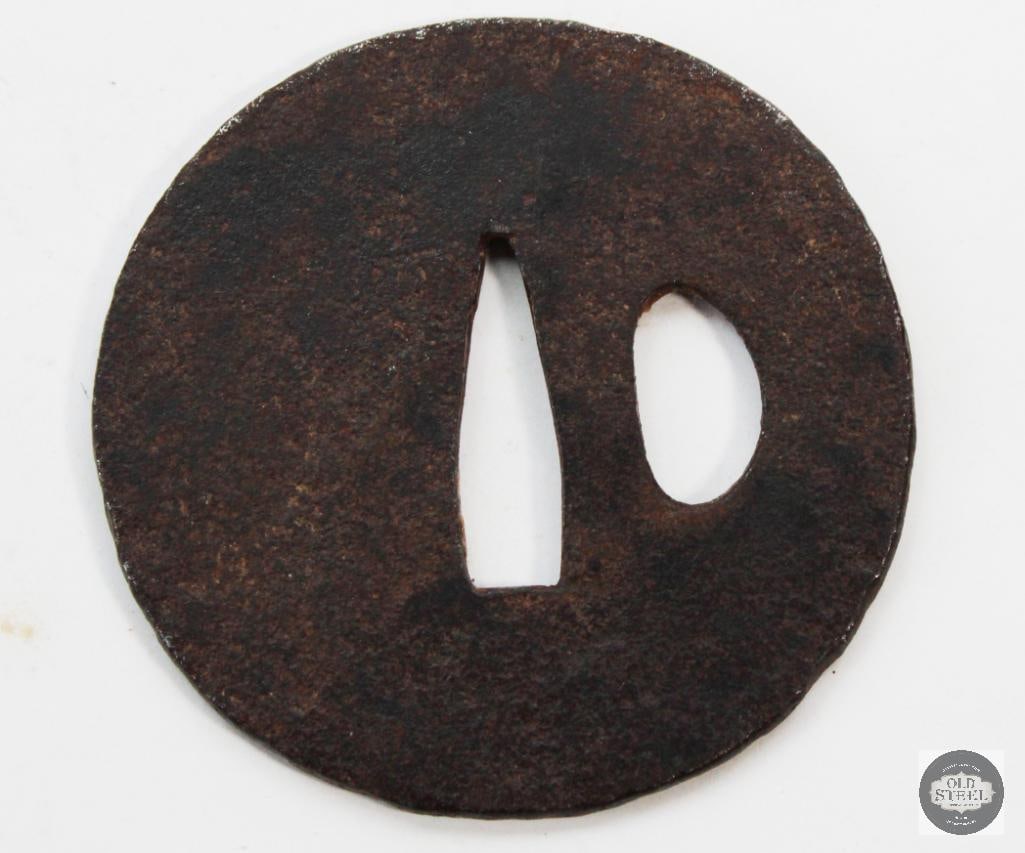 Original Basic Iron Japanese Tsuba - 3