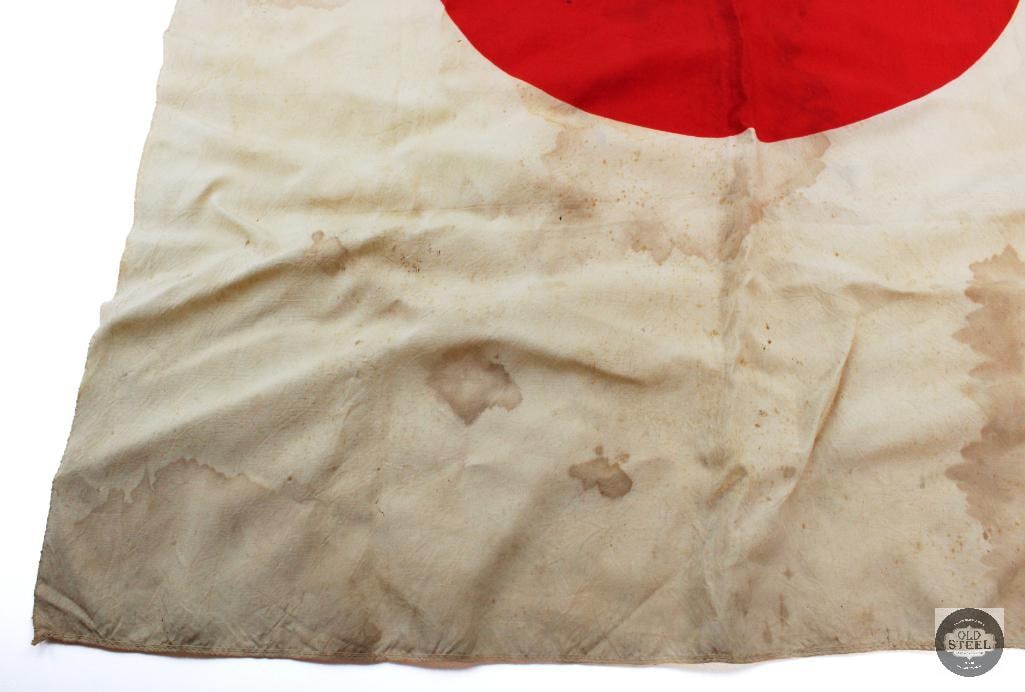 Original WW2 Japanese Good Luck Flag W/ Writing - 3