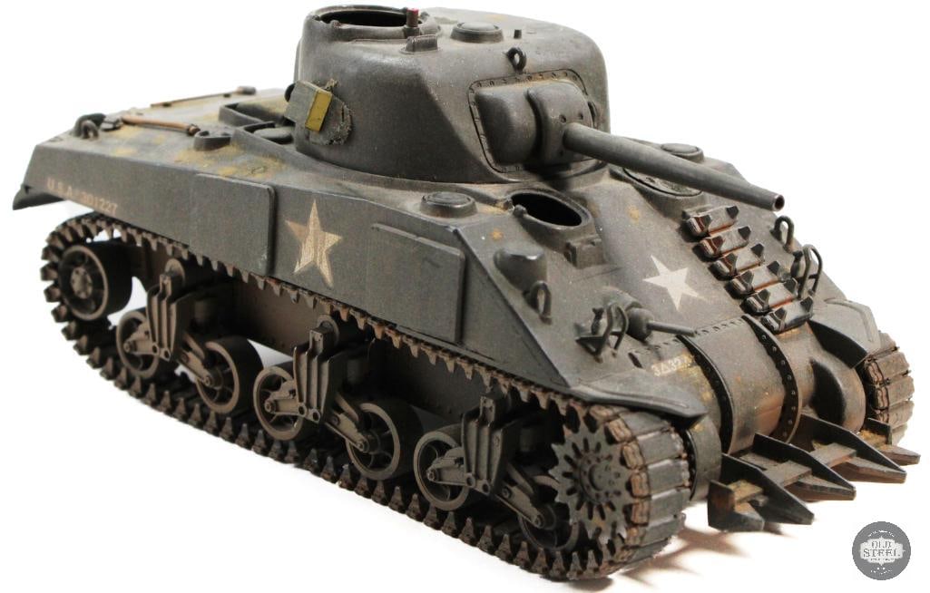 M4 Sherman Painted Scale Model Tank: M4 Sherman Painted Scale Model Tank THIS ITEM IS AS PICTURED WITH NO FURTHER ATTACHMENTS. ALL SALES ARE FINAL. PLEASE REFER TO THE AUCTION DESCRIPTION, LOT #1 DESCRIPTION AND TERMS